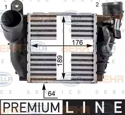 HELLA 8ML 376 700-701 - Интеркулер, теплообменник турбины avtokuzovplus.com.ua