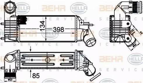 HELLA 8ML 376 700-744 - Интеркулер, теплообменник турбины avtokuzovplus.com.ua