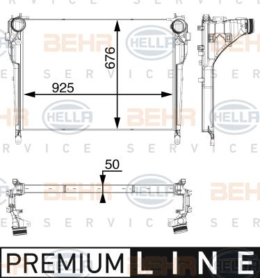 HELLA 8ML 376 701-901 - Интеркулер autocars.com.ua