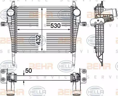 HELLA 8ML 376 714-261 - Интеркулер autocars.com.ua