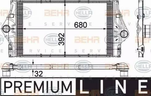 HELLA 8ML 376 723-221 - Интеркулер autocars.com.ua