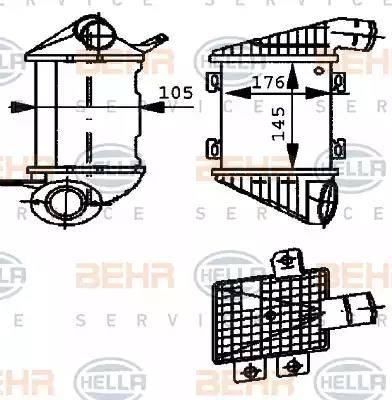 HELLA 8ML 376 723-261 - Интеркулер autocars.com.ua