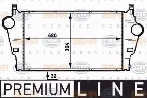 HELLA 8ML 376 723-291 - Интеркулер autocars.com.ua