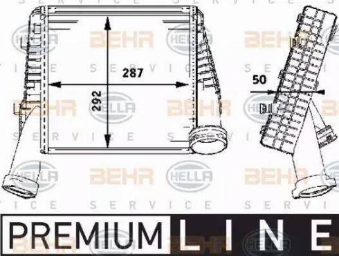 HELLA 8ML 376 723-481 - Интеркулер autocars.com.ua