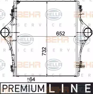 HELLA 8ML 376 723-751 - Интеркулер autocars.com.ua