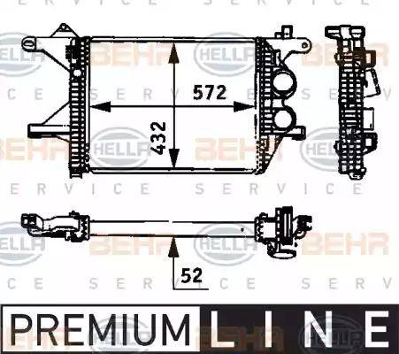 HELLA 8ML 376 723-781 - Интеркулер autocars.com.ua