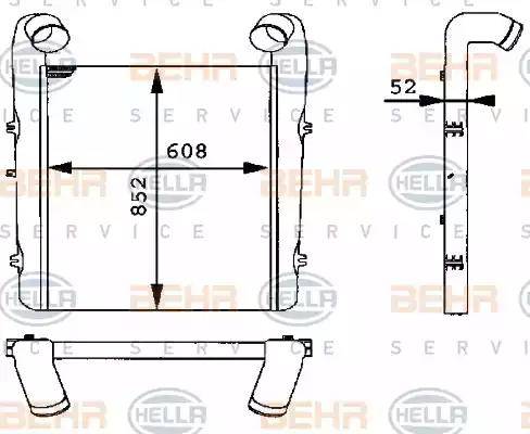 HELLA 8ML 376 724-001 - Интеркулер autocars.com.ua