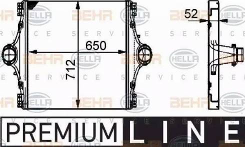 HELLA 8ML 376 724-031 - Интеркулер autocars.com.ua