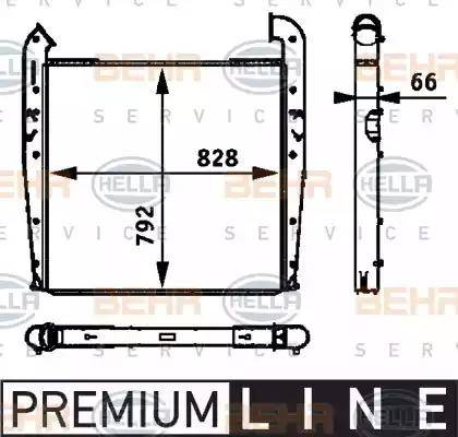 HELLA 8ML 376 724-041 - Интеркулер autocars.com.ua