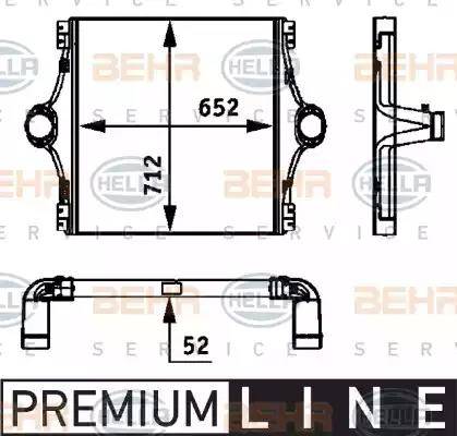 HELLA 8ML 376 724-101 - Интеркулер autocars.com.ua