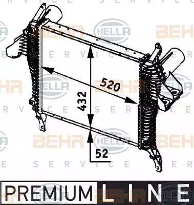 HELLA 8ML 376 724-231 - Интеркулер autocars.com.ua