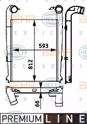 HELLA 8ML 376 724-241 - Интеркулер, теплообменник турбины avtokuzovplus.com.ua