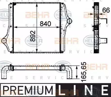 HELLA 8ML 376 724-431 - Интеркулер autocars.com.ua