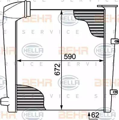 HELLA 8ML 376 727-651 - Интеркулер autocars.com.ua