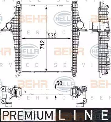 HELLA 8ML 376 733-401 - Интеркулер autocars.com.ua