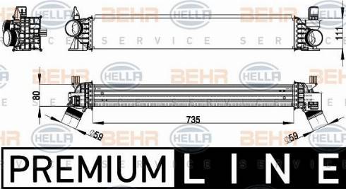 HELLA 8ML 376 733-521 - Интеркулер autocars.com.ua