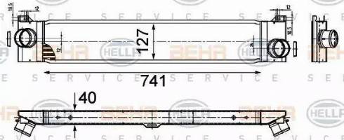 HELLA 8ML 376 746-014 - Интеркулер autocars.com.ua