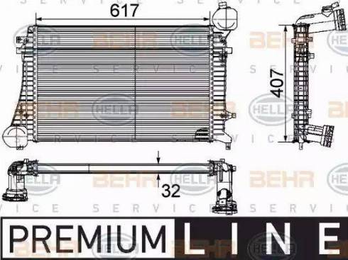 HELLA 8ML 376 746-071 - Интеркулер autocars.com.ua