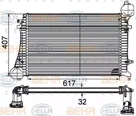 HELLA 8ML 376 746-131 - Интеркулер autocars.com.ua