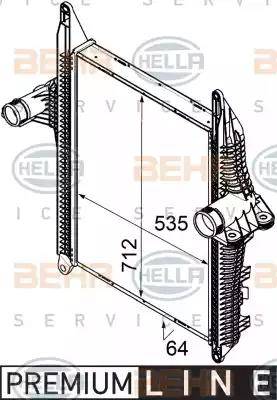 HELLA 8ML 376 746-301 - Интеркулер autocars.com.ua