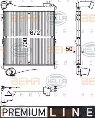 HELLA 8ML 376 746-341 - Интеркулер autocars.com.ua