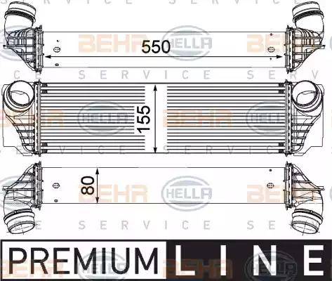 HELLA 8ML 376 746-401 - Интеркулер autocars.com.ua