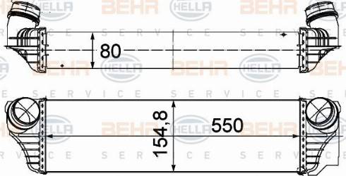 HELLA 8ML 376 746-404 - Интеркулер autocars.com.ua