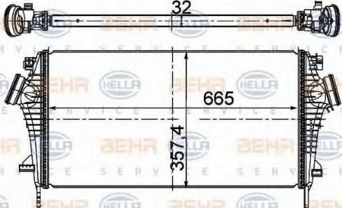 HELLA 8ML 376 746-484 - Интеркулер autocars.com.ua