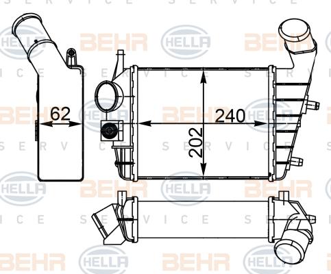 HELLA 8ML 376 746-544 - Интеркулер autocars.com.ua