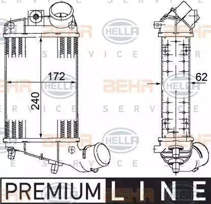 HELLA 8ML 376 746-561 - Интеркулер autocars.com.ua