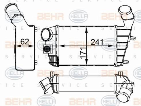 HELLA 8ML 376 746-564 - Интеркулер autocars.com.ua