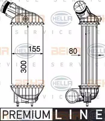 HELLA 8ML 376 746-591 - Интеркулер, теплообменник турбины avtokuzovplus.com.ua