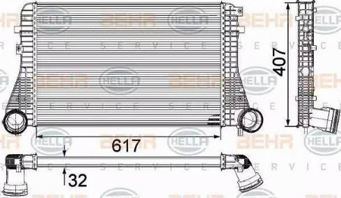 HELLA 8ML 376 746-711 - Интеркулер autocars.com.ua