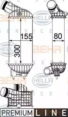 HELLA 8ML 376 746-791 - Интеркулер, теплообменник турбины avtokuzovplus.com.ua