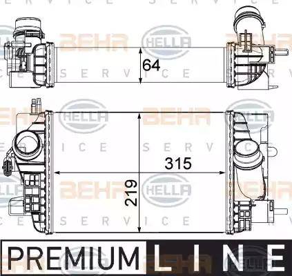 HELLA 8ML 376 751-131 - Интеркулер autocars.com.ua