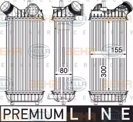 HELLA 8ML 376 755-611 - Интеркулер autocars.com.ua