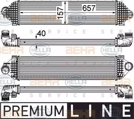 HELLA 8ML 376 755-631 - Интеркулер autocars.com.ua