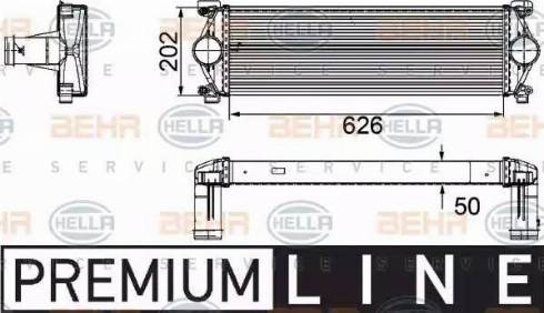 HELLA 8ML 376 756-121 - Интеркулер autocars.com.ua