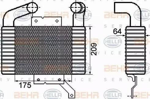 HELLA 8ML 376 756-571 - Интеркулер, теплообменник турбины avtokuzovplus.com.ua