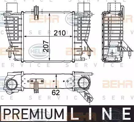 HELLA 8ML 376 756-621 - Интеркулер autocars.com.ua