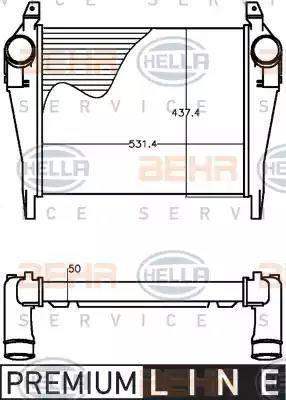 HELLA 8ML 376 758-131 - Интеркулер autocars.com.ua