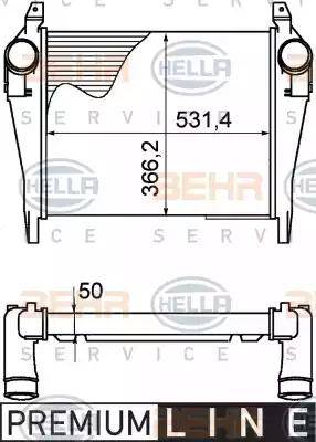 HELLA 8ML 376 758-141 - Интеркулер autocars.com.ua