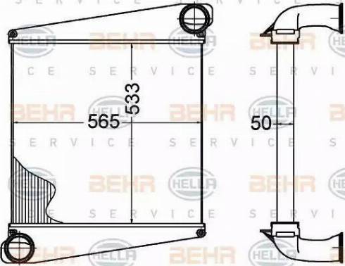 HELLA 8ML 376 758-181 - Интеркулер, теплообменник турбины avtokuzovplus.com.ua