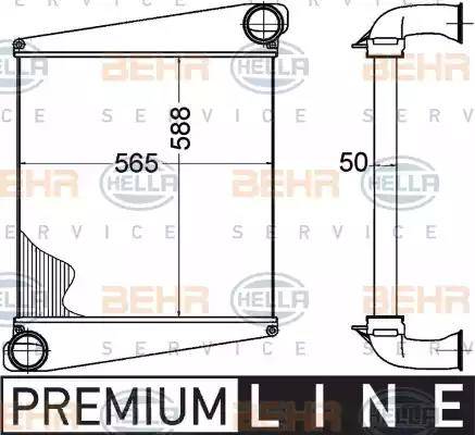 HELLA 8ML 376 758-201 - Интеркулер autocars.com.ua