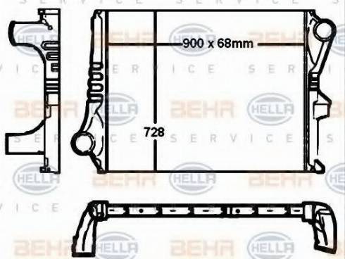 HELLA 8ML 376 760-431 - Интеркулер autocars.com.ua