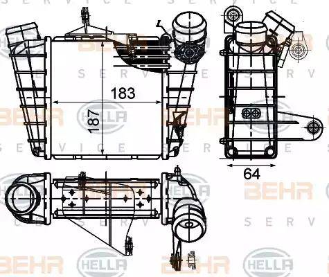 HELLA 8ML 376 760-584 - Интеркулер autocars.com.ua