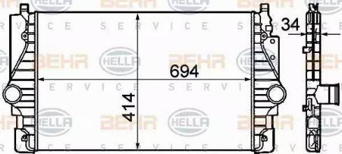 HELLA 8ML 376 760-641 - Интеркулер autocars.com.ua