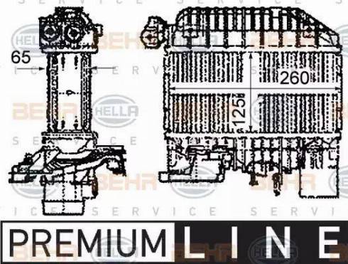 HELLA 8ML 376 760-651 - Интеркулер autocars.com.ua