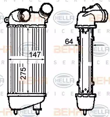 HELLA 8ML 376 760-711 - Интеркулер autocars.com.ua