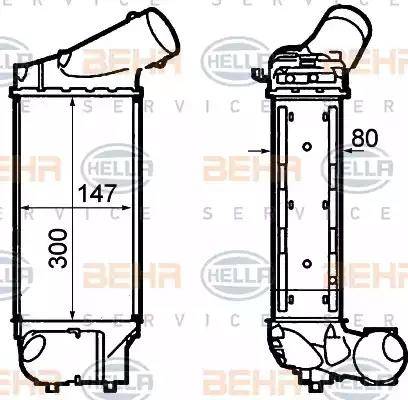 HELLA 8ML 376 760-731 - Интеркулер autocars.com.ua